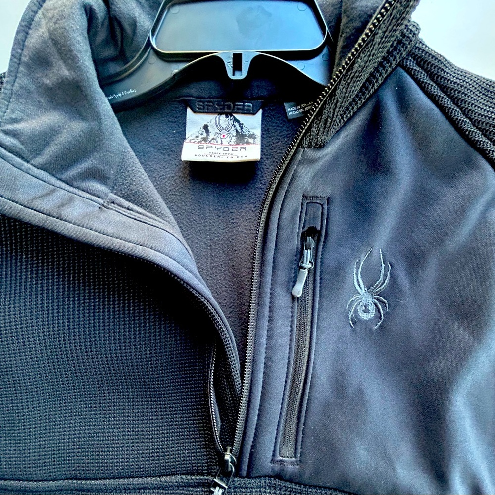 Men’s Black Spyder 1/2 Zip Jacket (Sz M)